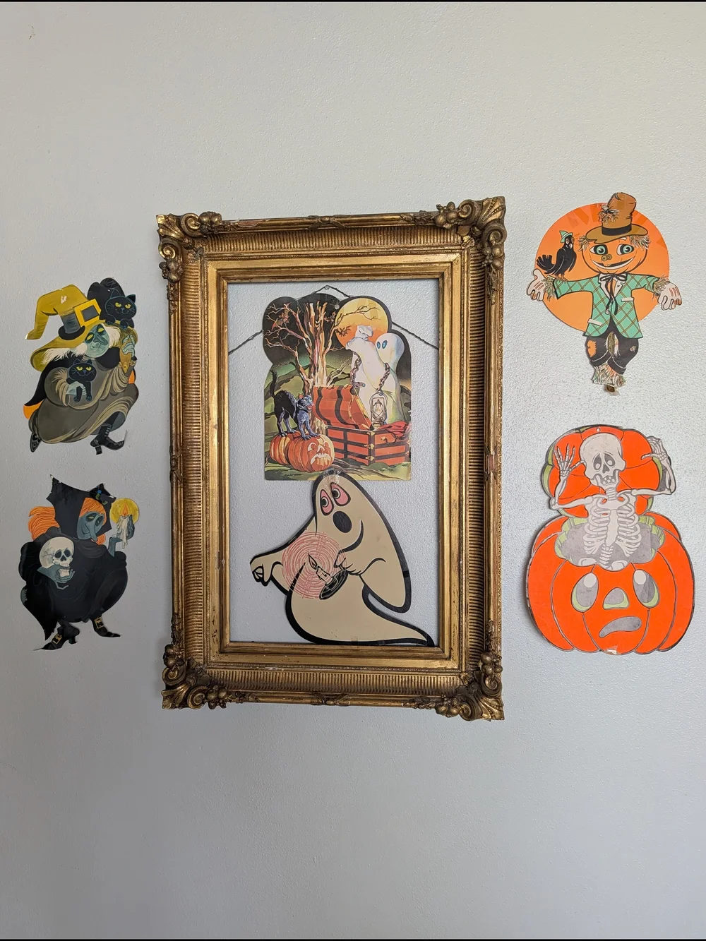 Vtg Lot 1950-70s Halloween Dicut Halloween Decor